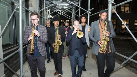 Saxophonists in the Street