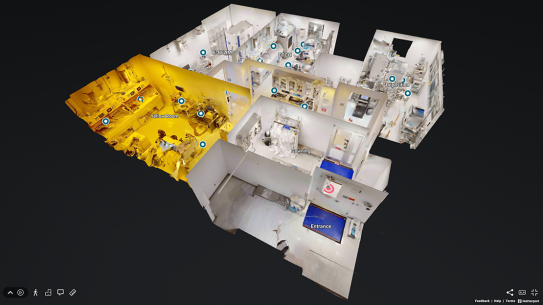 a 3d rendering of the NanoFab cleanroom