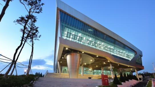 modern looking building on KAIST campus